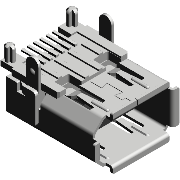 RECETABLE RIGHT ANGLE SMT 6 pin
